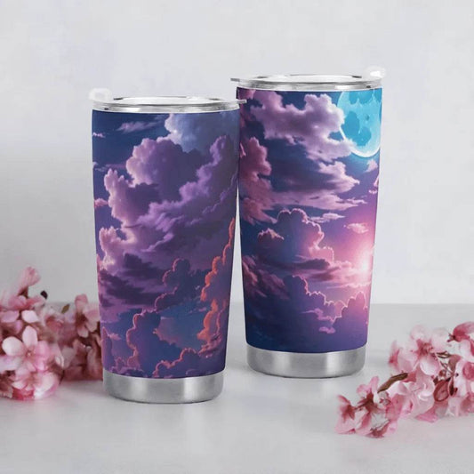 Purple Sunset Tumbler - 600ML Gamer Travel Mug - Iron Phoenix GHG