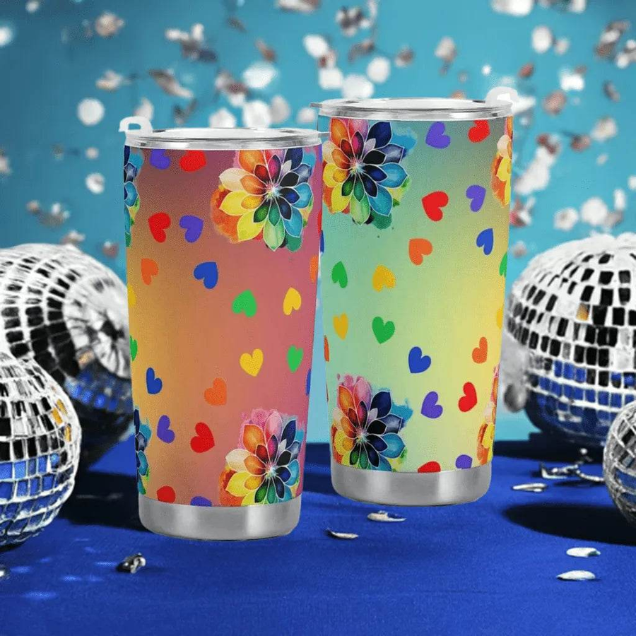 "Rainbow Cheer" Travel Mug (20oz)| Iron Phoenix GHG - Iron Phoenix GHG