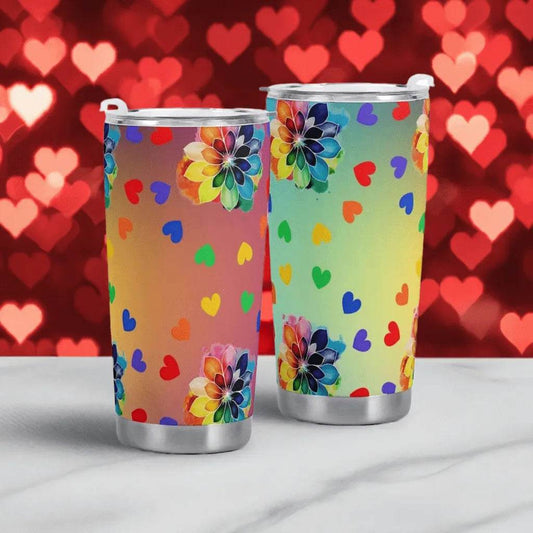 Rainbow Cheer Car Cup - 600ML Gamer Travel Mug - Iron Phoenix GHG