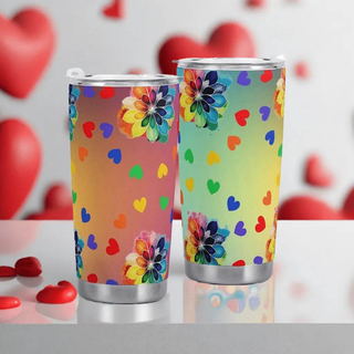 "Rainbow Cheer" Travel Mug (20oz)| Iron Phoenix GHG - Iron Phoenix GHG