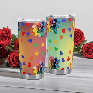 "Rainbow Cheer" Travel Mug (20oz)| Iron Phoenix GHG - Iron Phoenix GHG