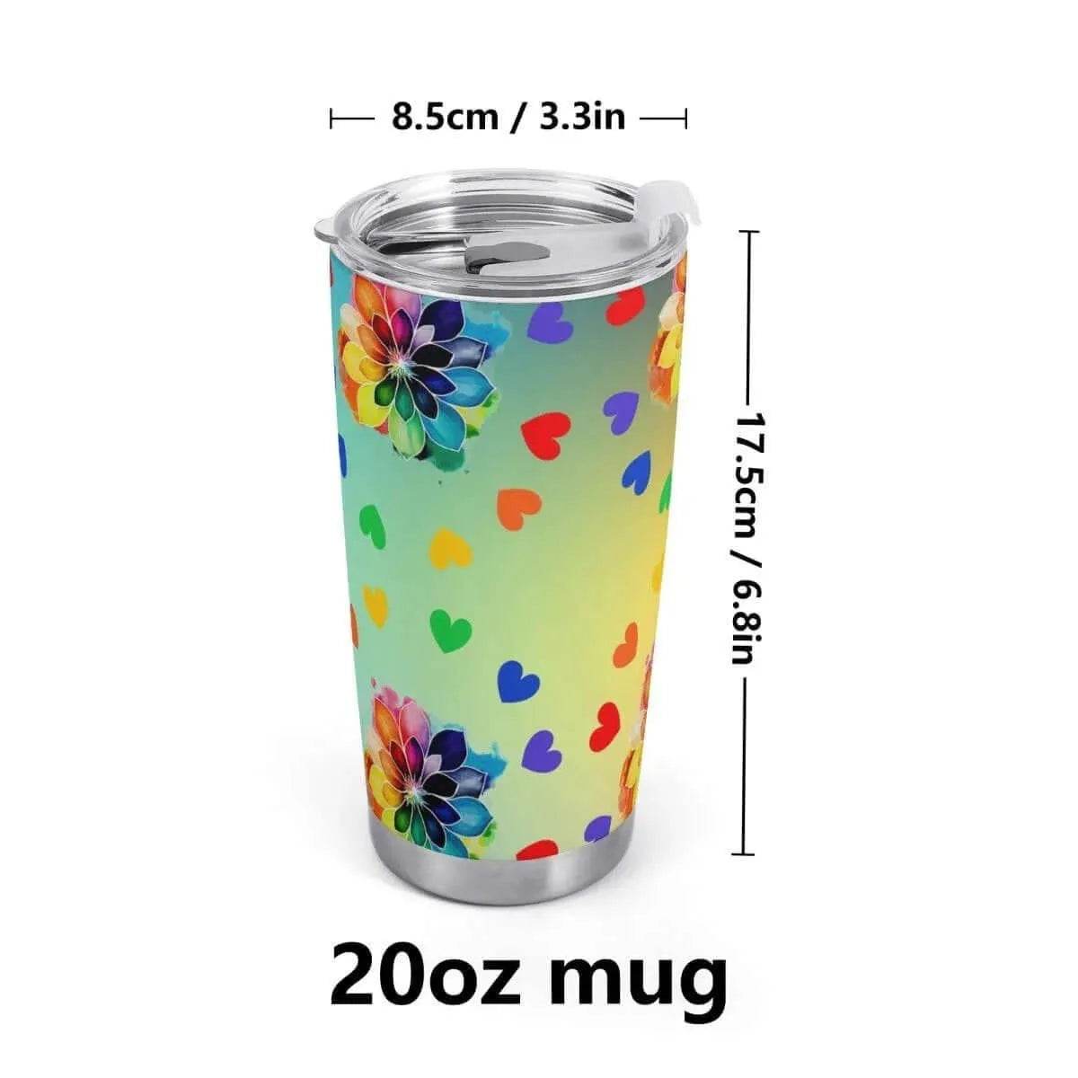 "Rainbow Cheer" Travel Mug (20oz)| Iron Phoenix GHG