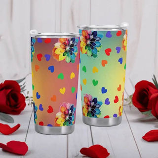 "Rainbow Cheer" Travel Mug (20oz)| Iron Phoenix GHG - Iron Phoenix GHG