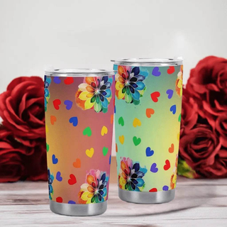 "Rainbow Cheer" Travel Mug (20oz)| Iron Phoenix GHG - Iron Phoenix GHG