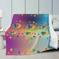 Rainbow Flower Blanket | Nostalgic 90s Gamer Throw - Image 2