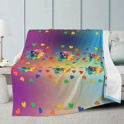 Rainbow Flower Blanket | Nostalgic 90s Gamer Throw - Iron Phoenix GHG