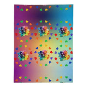 Rainbow Flower Blanket | Nostalgic 90s Gamer Throw - Iron Phoenix GHG