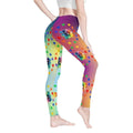 Rainbow Flower Leggings | Nostalgic 90s Gamer Yoga Tights - Image 2