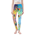 Rainbow Flower Leggings | Nostalgic 90s Gamer Yoga Tights - Image 1