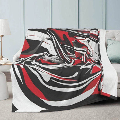 Red, Black White Blanket, Gaming, Eco-Friendly Cozy - Iron Phoenix GHG