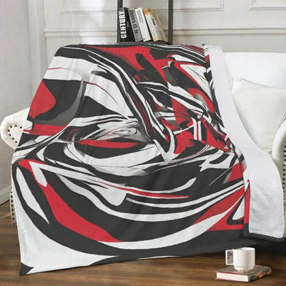 Red, Black White Blanket, Gaming, Eco-Friendly Cozy - Iron Phoenix GHG