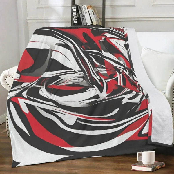 Red, Black White Blanket, Gaming, Eco-Friendly Cozy - Iron Phoenix GHG