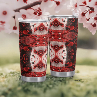 "Red Cell" Abstract Travel Mug (20oz)| Iron Phoenix GHG - Iron Phoenix GHG