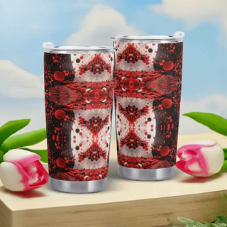 "Red Cell" Abstract Travel Mug (20oz)| Iron Phoenix GHG - Iron Phoenix GHG