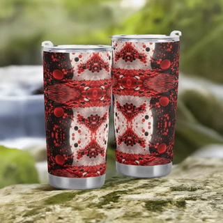 "Red Cell" Abstract Travel Mug (20oz)| Iron Phoenix GHG - Iron Phoenix GHG