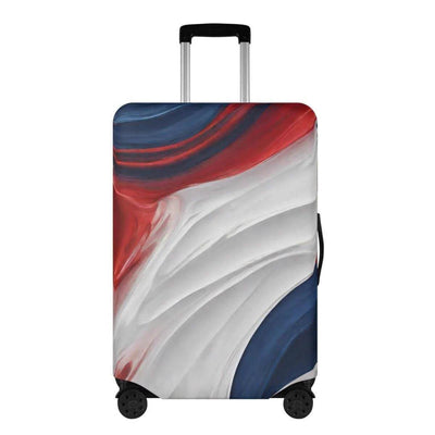 Patriotic Swirl Luggage Cover | Red White Blue Travel Gift - Iron Phoenix GHG