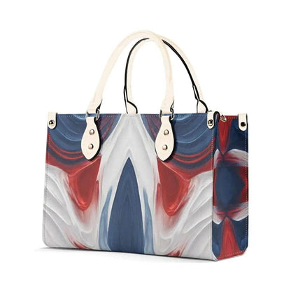 Red White Blue Swirls Tote Bag - Stylish Summer Accessory - Iron Phoenix GHG