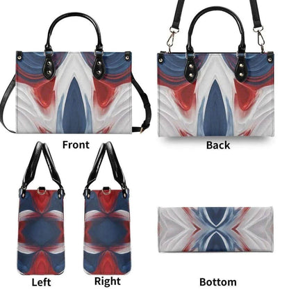 Red White Blue Swirls Tote Bag - Stylish Summer Accessory - Iron Phoenix GHG