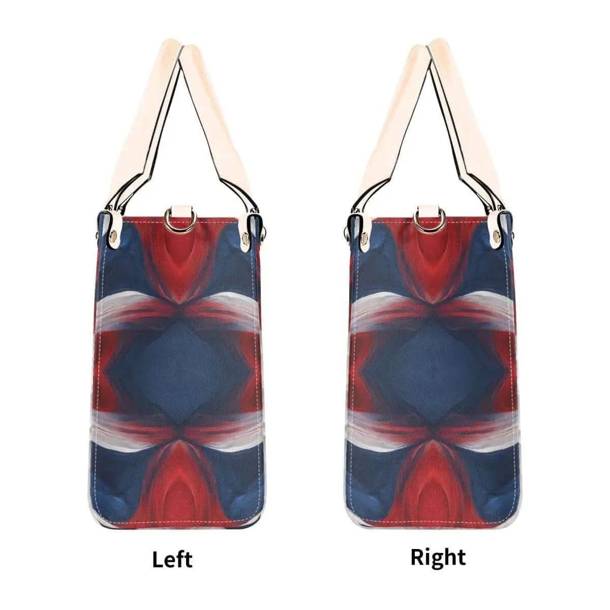 Red White Blue Swirls Tote Bag - Stylish Summer Accessory - Iron Phoenix GHG