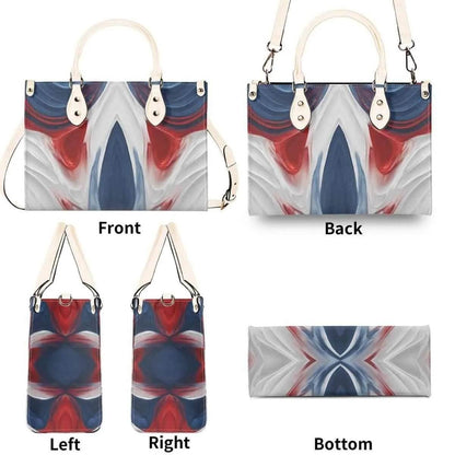 Red White Blue Swirls Tote Bag - Stylish Summer Accessory - Iron Phoenix GHG