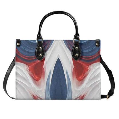 Red White Blue Swirls Tote Bag - Stylish Summer Accessory - Iron Phoenix GHG