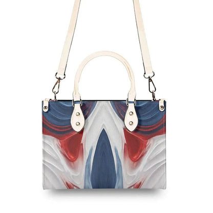 Red White Blue Swirls Tote Bag - Stylish Summer Accessory - Iron Phoenix GHG