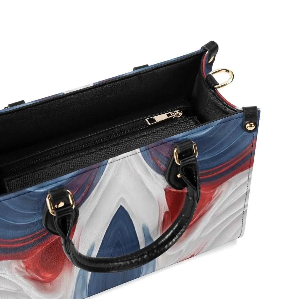 Red White Blue Swirls Tote Bag - Stylish Summer Accessory - Iron Phoenix GHG