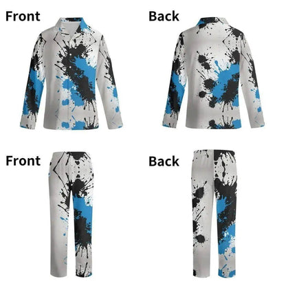 Retro Splatter Print Pajama Set - Cozy Fall - Iron Phoenix GHG
