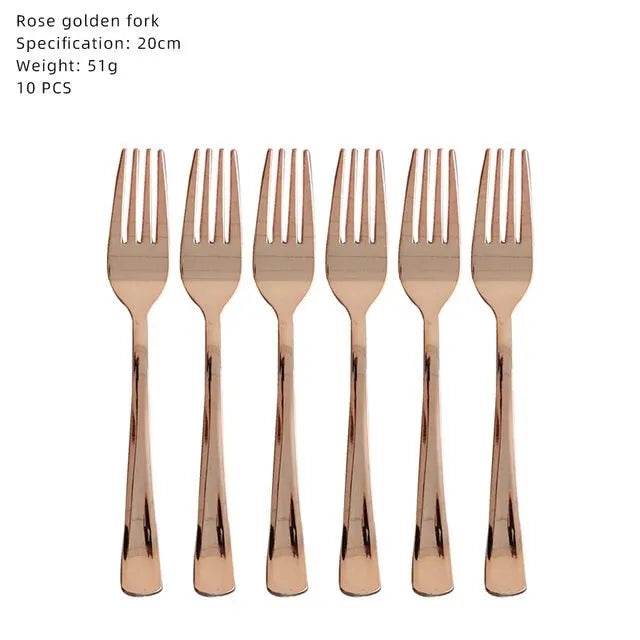 Rose Gold Party Tableware Set - Eco Gamer Party Gear - Iron Phoenix GHG