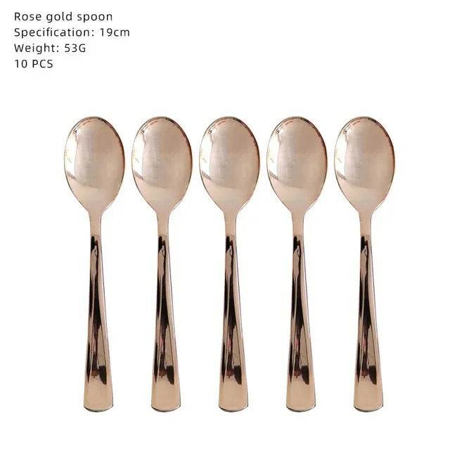Rose Gold Party Tableware Set - Eco Gamer Party Gear - Iron Phoenix GHG