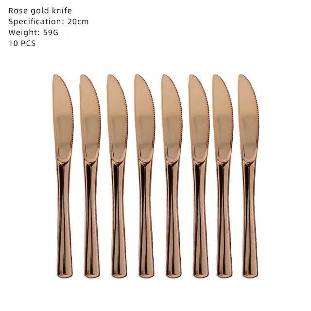 Rose Gold Party Tableware Set - Eco Gamer Party Gear - Iron Phoenix GHG