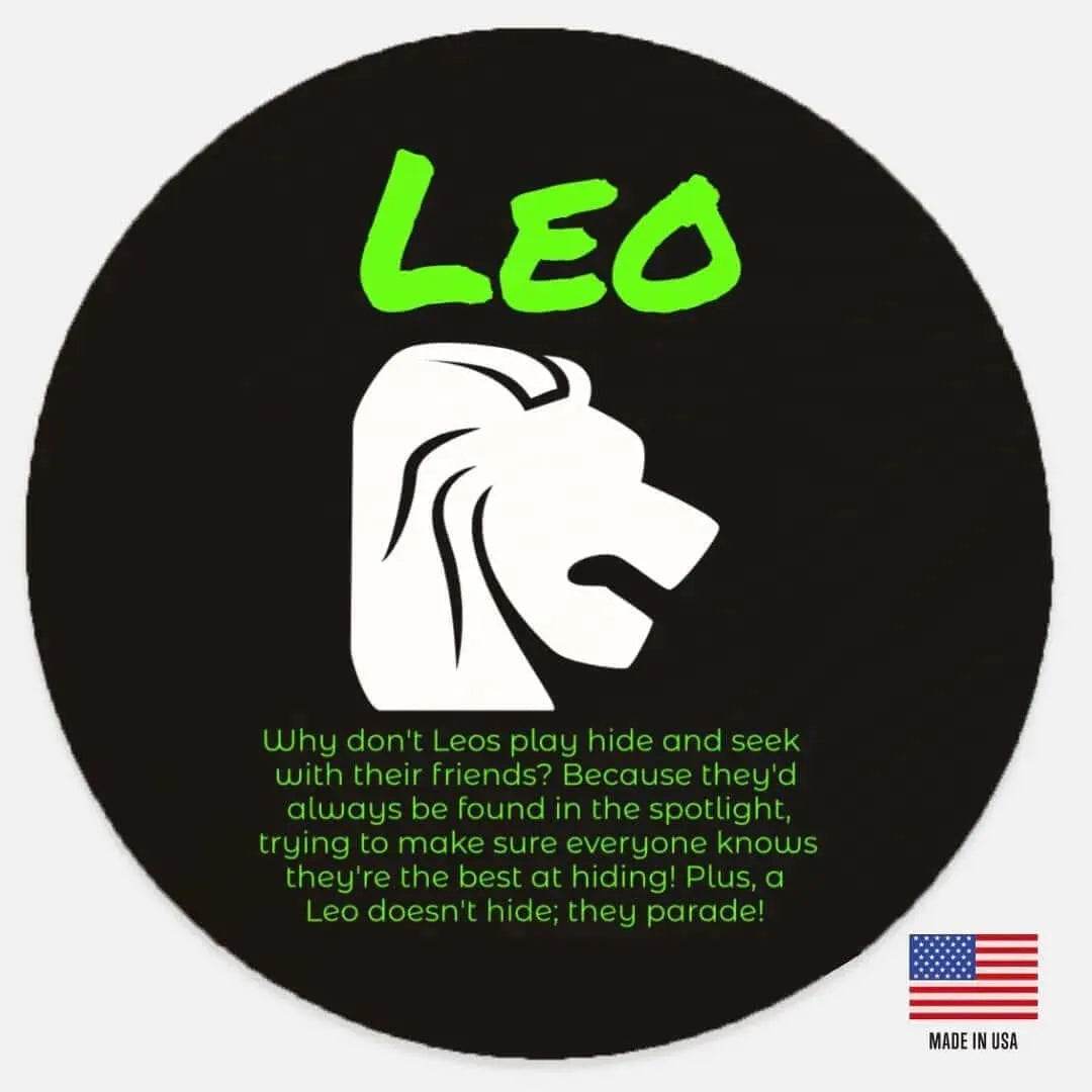 Round Leo Joke Wood Sign - Hilarious Home Décor for Animal Lovers - Iron Phoenix GHG