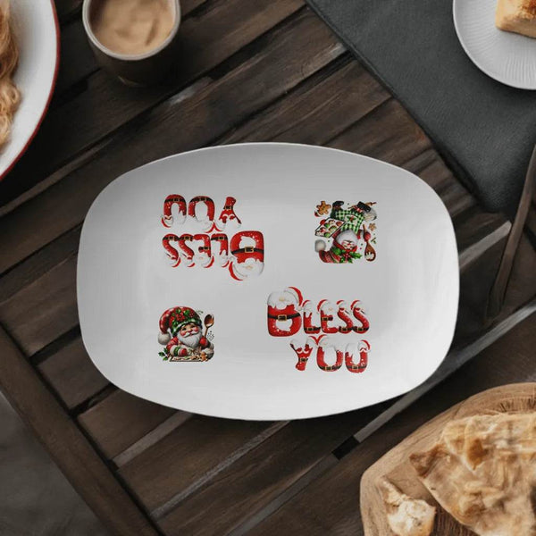 Santa Claus Holiday Platter - Perfect Festive Decor for Seasonal Parties - Iron Phoenix GHG