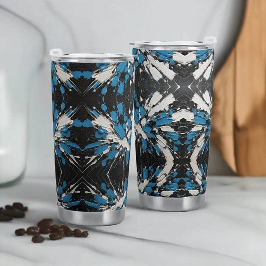 Sapphire Noir Car Cup with Elegant Pattern for Travel and Commuting - Iron Phoenix GHG