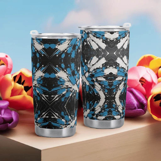 "Sapphire Noir" Abstract Tumbler | Iron Phoenix GHG - Iron Phoenix GHG