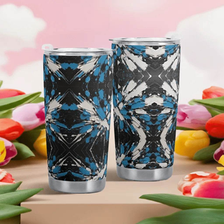 "Sapphire Noir" Abstract Tumbler | Iron Phoenix GHG - Iron Phoenix GHG