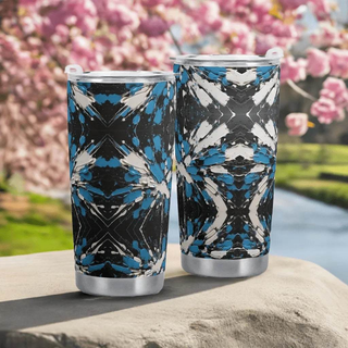 "Sapphire Noir" Abstract Tumbler | Iron Phoenix GHG - Iron Phoenix GHG