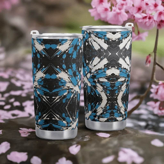 "Sapphire Noir" Abstract Tumbler | Iron Phoenix GHG - Iron Phoenix GHG