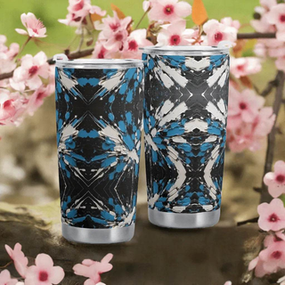 "Sapphire Noir" Abstract Tumbler | Iron Phoenix GHG - Iron Phoenix GHG