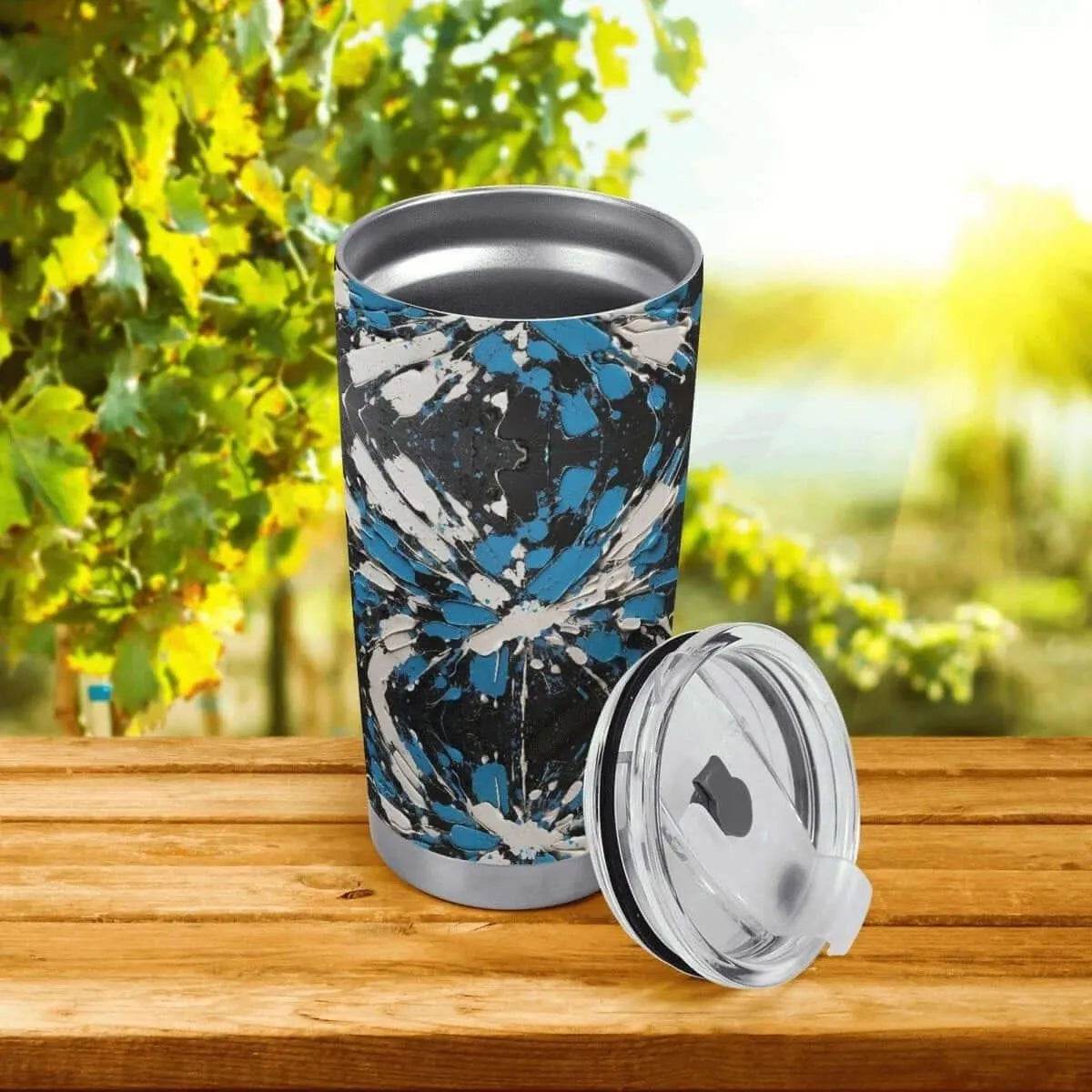 "Sapphire Noir" Abstract Tumbler | Iron Phoenix GHG