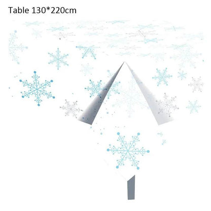 Snowflake Party Supplies Tableware Set Winter Wonderland - Iron Phoenix GHG