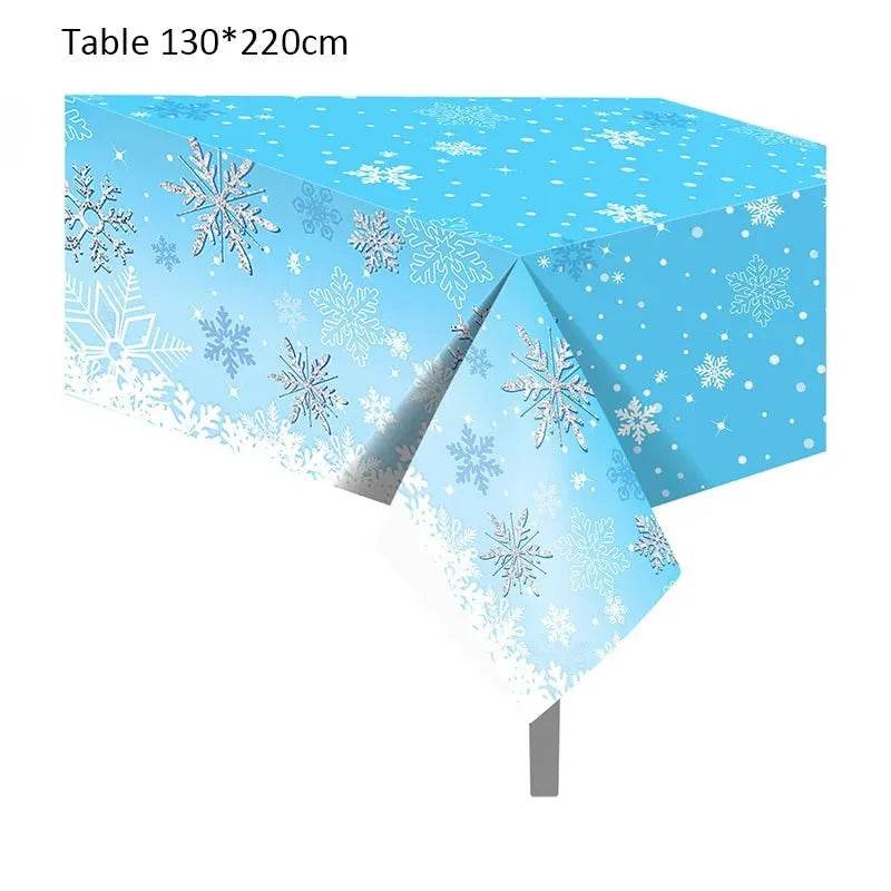 Snowflake Party Supplies Tableware Set Winter Wonderland - Iron Phoenix GHG