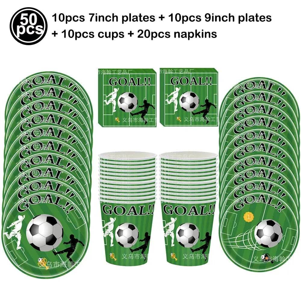Soccer fútbol Birthday Party Supplies Set - Iron Phoenix GHG