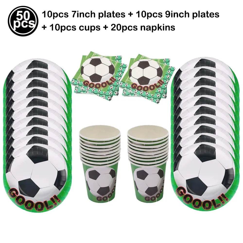 Soccer fútbol Birthday Party Supplies Set - Iron Phoenix GHG