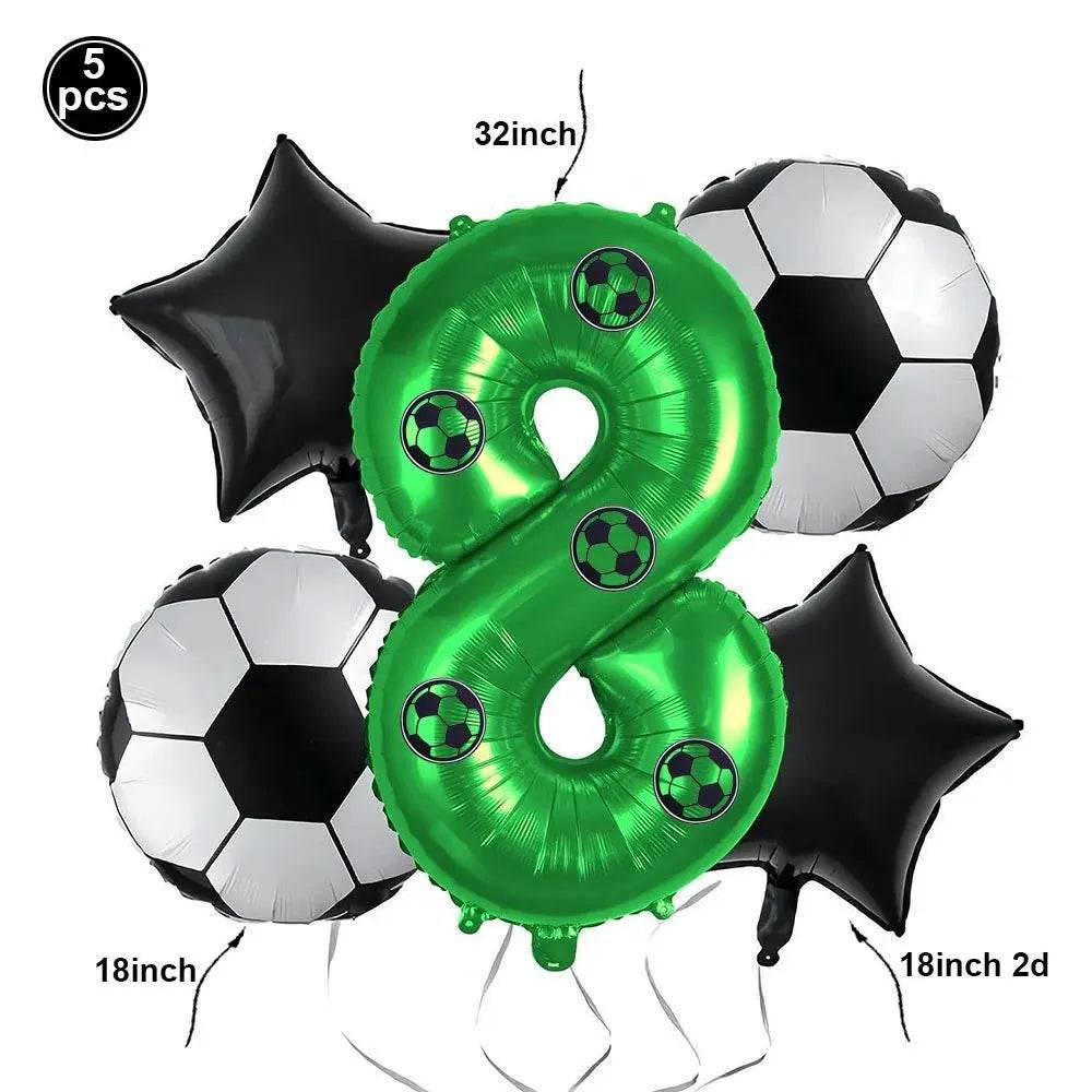Soccer Theme Disposable Tableware Set - Eco Gamer Party Gear - Iron Phoenix GHG