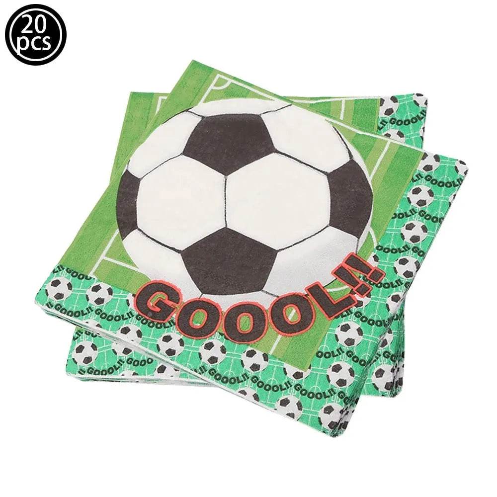Soccer Theme Disposable Tableware Set - Eco Gamer Party Gear - Iron Phoenix GHG