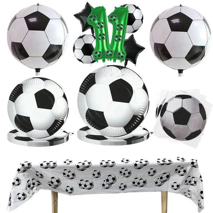 Soccer Theme Disposable Tableware Set - Eco Gamer Party Gear - Iron Phoenix GHG