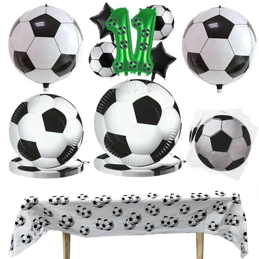 Soccer Theme Disposable Tableware Set - Eco Gamer Party Gear - Iron Phoenix GHG