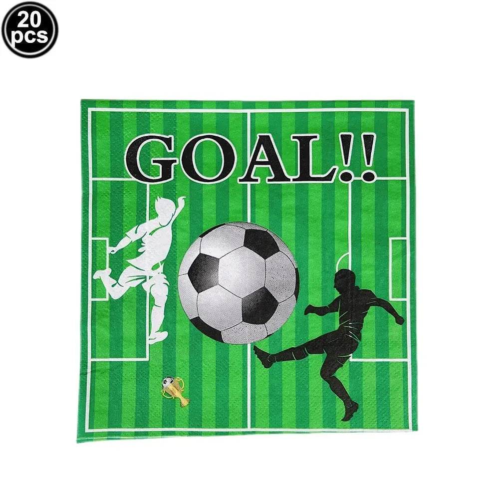 Soccer Theme Disposable Tableware Set - Eco Gamer Party Gear - Iron Phoenix GHG