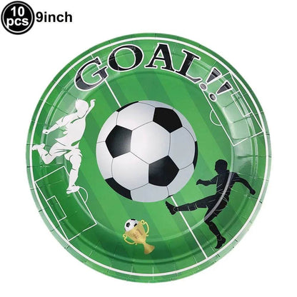 Soccer Theme Disposable Tableware Set - Eco Gamer Party Gear - Iron Phoenix GHG